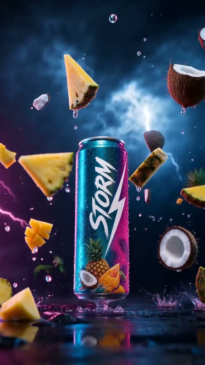 Storm tropical energy drink campaign